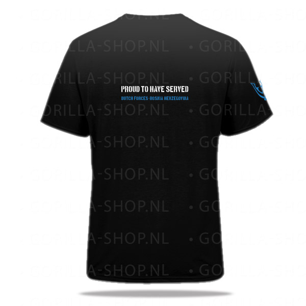1 (NL) UN Support Command ZWART Premium T-shirt - Afbeelding 2