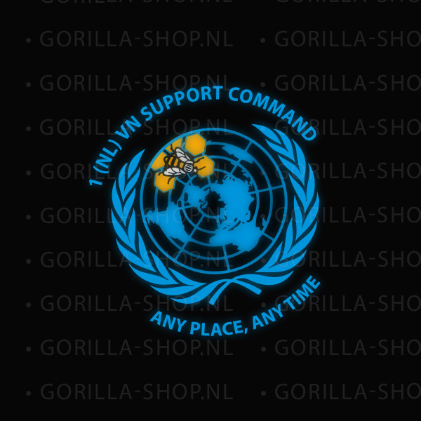 1 (NL) UN Support Command ZWART Premium T-shirt - Afbeelding 4