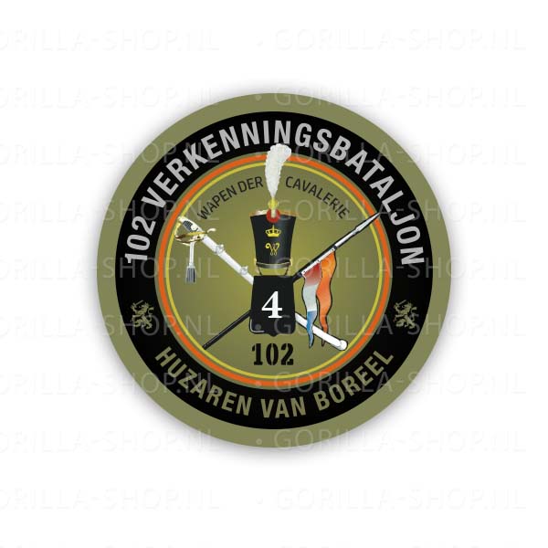 102 Verkenningsbataljon sticker rond