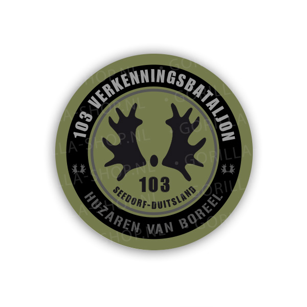 103 Verkenningsbataljon sticker (rond)