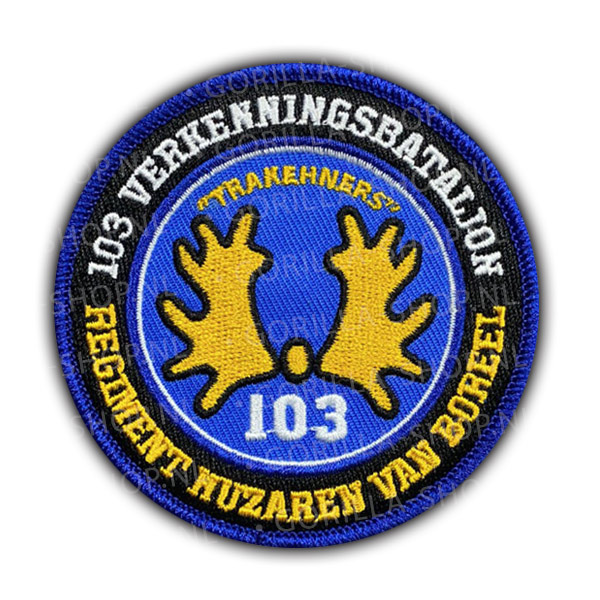 103 Verkenningsbataljon Patch BLAUW