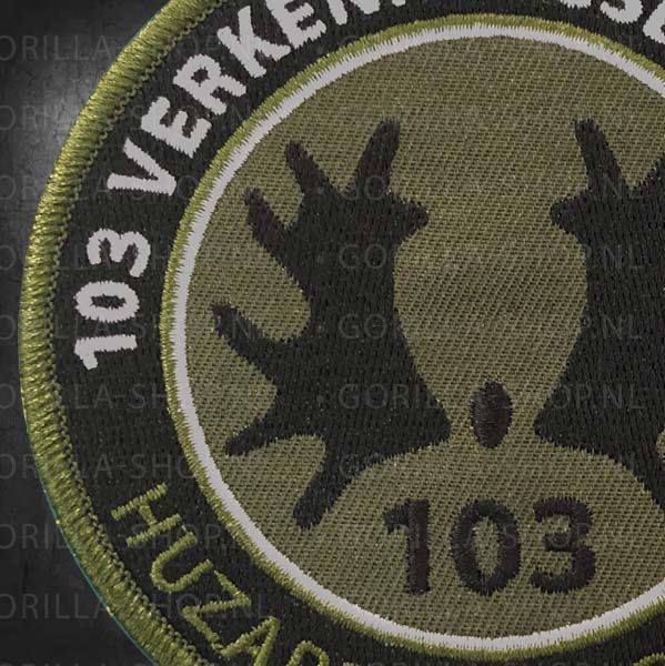 103 Verkenningsbataljon Patch GROEN - Afbeelding 2
