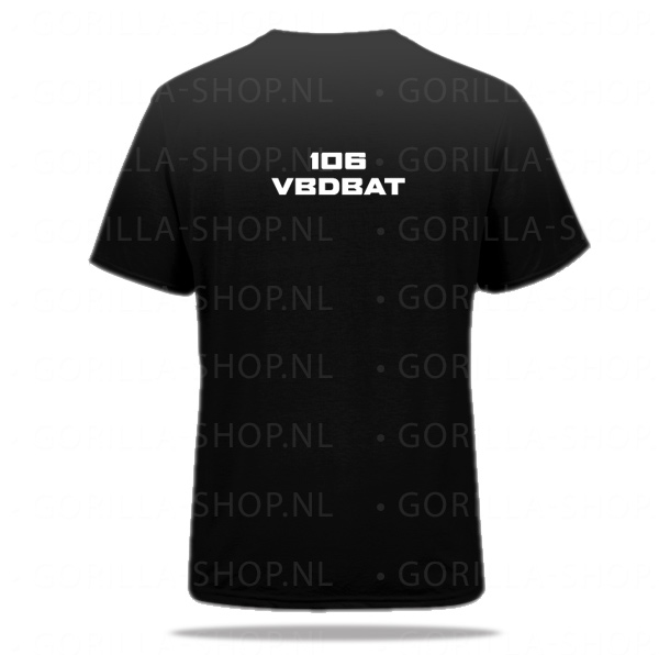 106 VBD BAT Premium T-shirt BLACK - Afbeelding 2