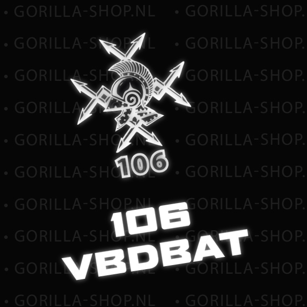 106 VBD BAT Premium T-shirt BLACK - Afbeelding 3