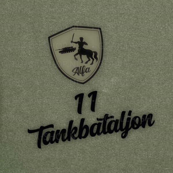 11 Tankbataljon A-eskadron Premium T-shirt - Afbeelding 4