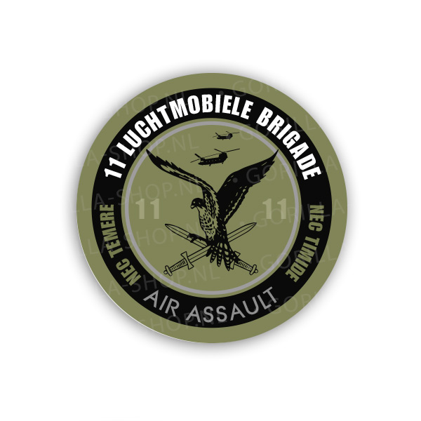 11 Luchtmobiele Brigade Sticker (groen)