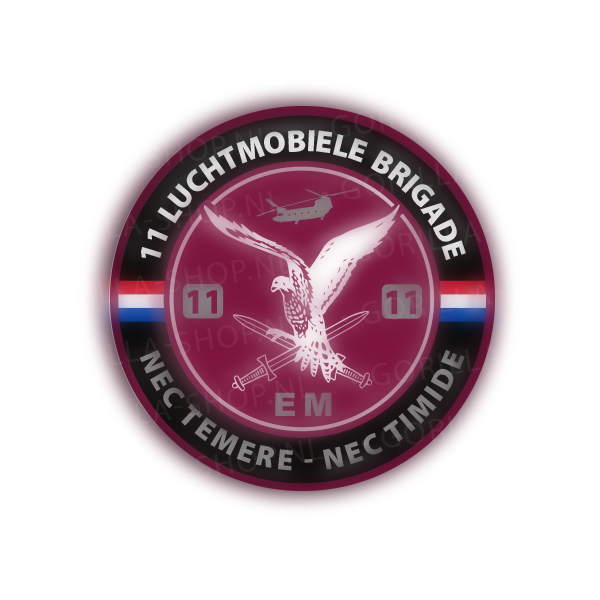 11 Luchtmobiele Brigade - LATIJN (bordeaux)