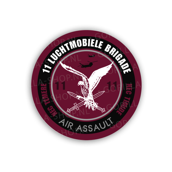 11 Luchtmobiele Brigade Sticker (rood)