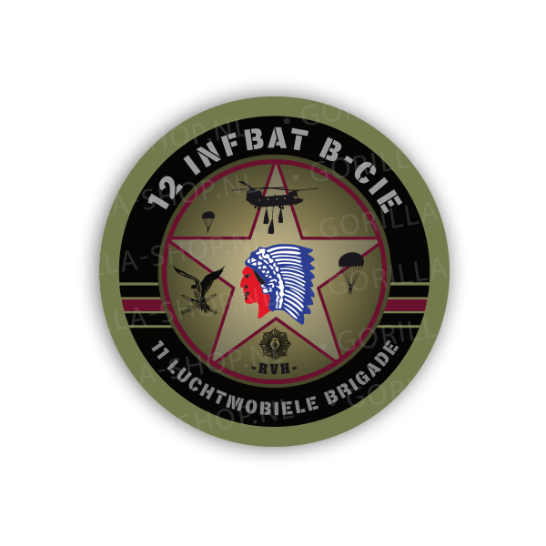 12 Infanteriebataljon B-cie Sticker