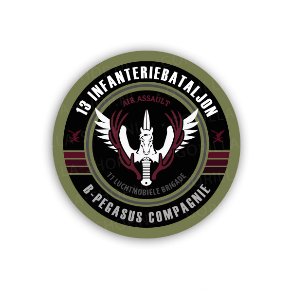 13 Infanteriebataljon (B-cie Pegasus) Sticker