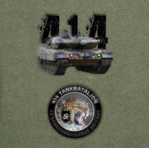 414 Tankbataljon LUIPAARD T-shirt - Afbeelding 4