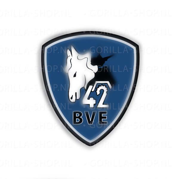 42 BVE - Sticker schild (blauw) - Afbeelding 5