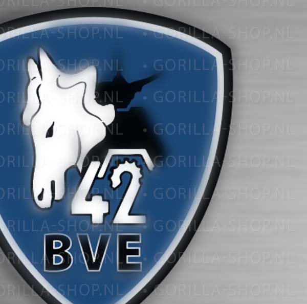 42 BVE - Sticker schild (blauw) - Afbeelding 2