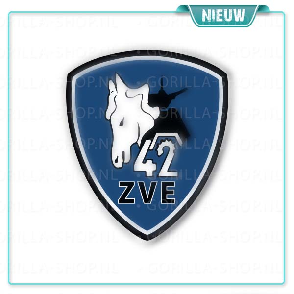 42 ZVE - Sticker schild (blauw)