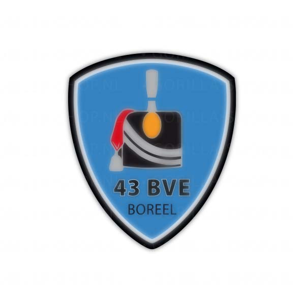43 BVE – Sticker schild (lichtblauw)