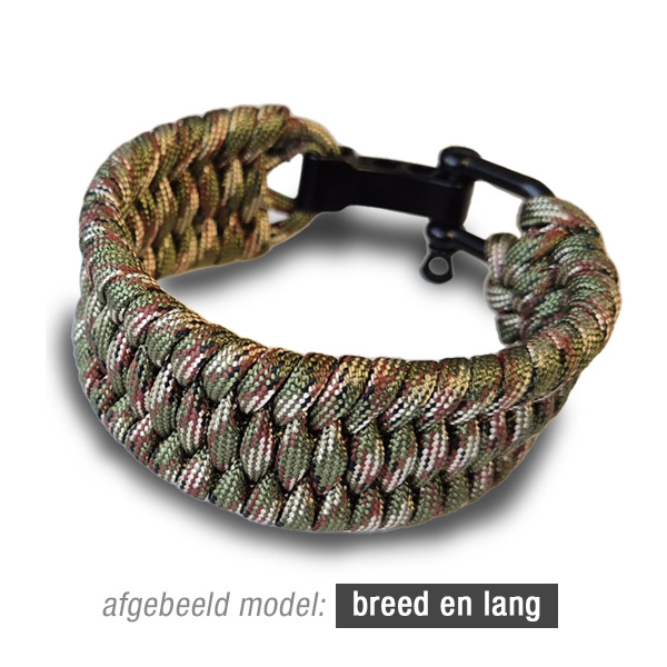 Paracord Armband – Camouflage (breed en smal model)