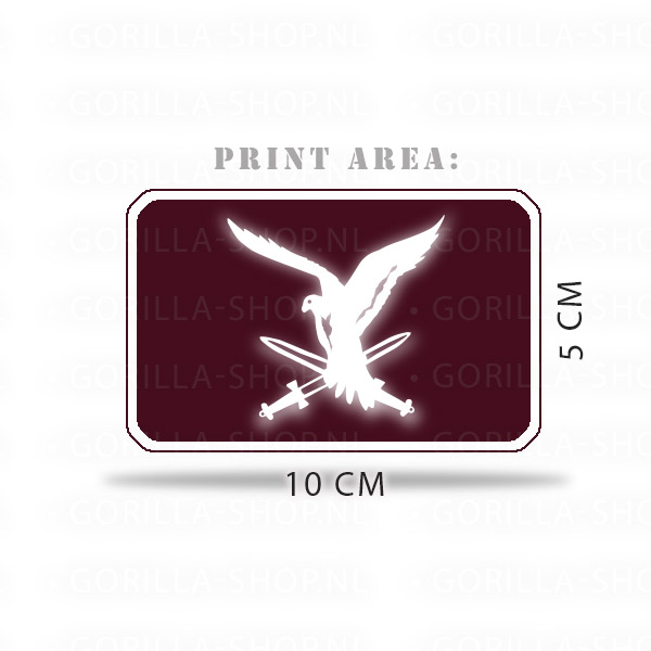 11 Luchtmobiele Brigade - Beanie (Burgundy met witte opdruk) - Afbeelding 3