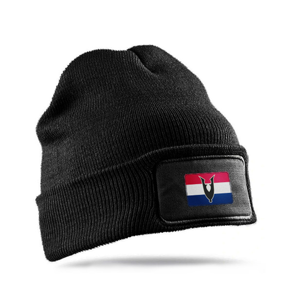 Veteraan - Beanie (vlag NL - zwart)
