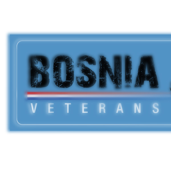 BOSNIË Veteraan Sticker (VN, rechthoek) - Afbeelding 2