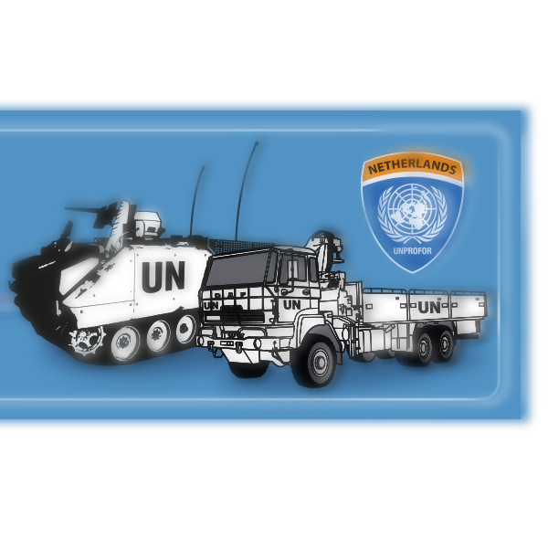 BOSNIË Veteraan Sticker (VN, rechthoek) - Afbeelding 3