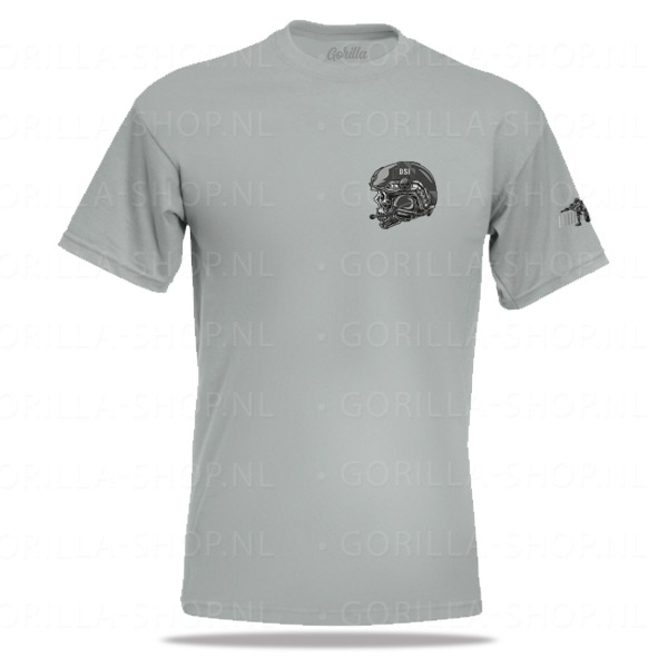 DSI - Tactical Skull T-shirt Premium (lichtgrijs)