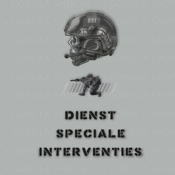 DSI - Tactical Skull T-shirt Premium (lichtgrijs) - Afbeelding 4
