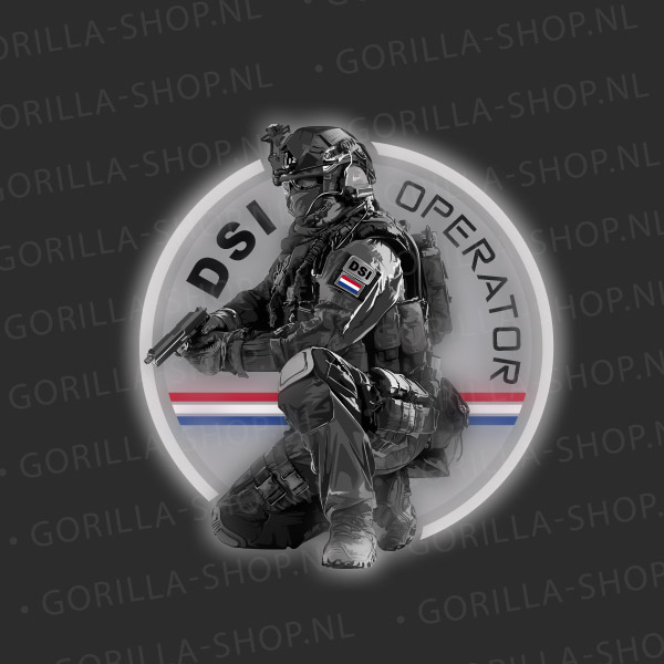DSI - Operator (knielend) t-shirt Premium (antraciet) - Afbeelding 4
