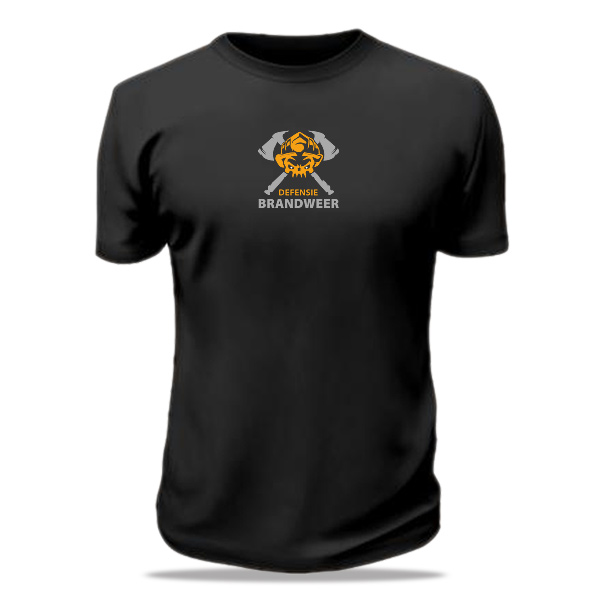 Defensie Brandweer - Skull T-shirt (zwart)