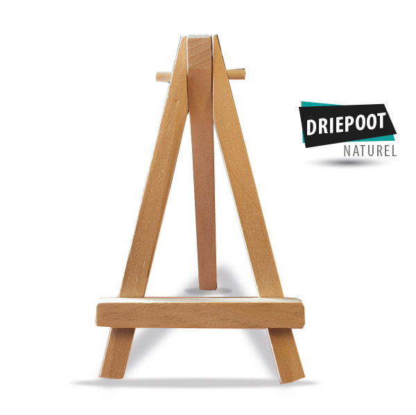 Houten driepoot (naturel houtkleur) voor coins
