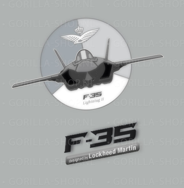F-35 Premium t-shirt (lichtgrijs) - Afbeelding 2