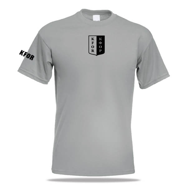 KOSOVO - KFOR Premium T-shirt (zinkgrijs)