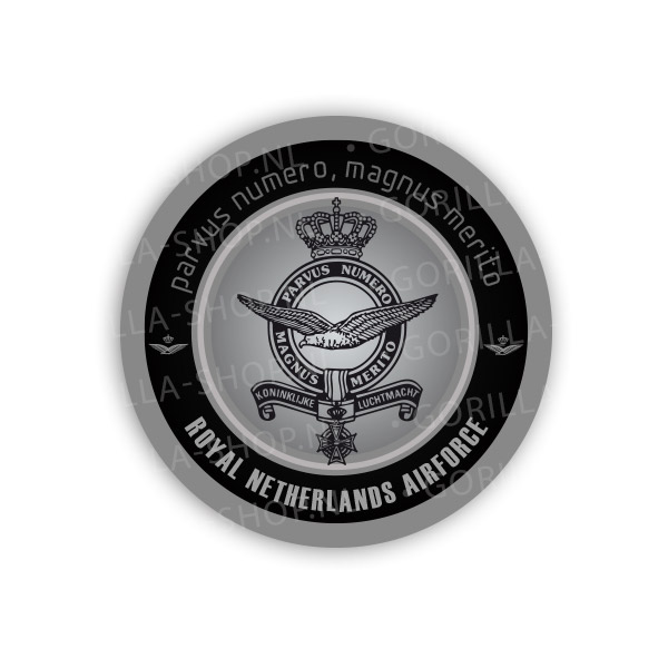 Luchtmacht sticker - grijs