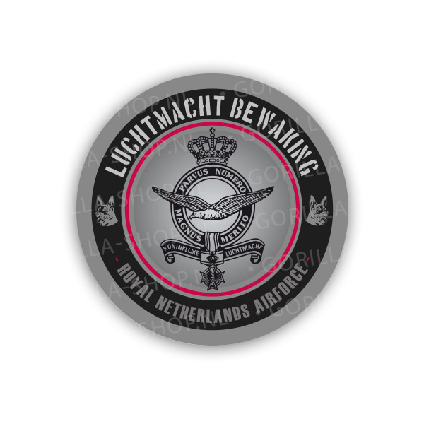 Luchtmacht BEWAKING sticker – grijs