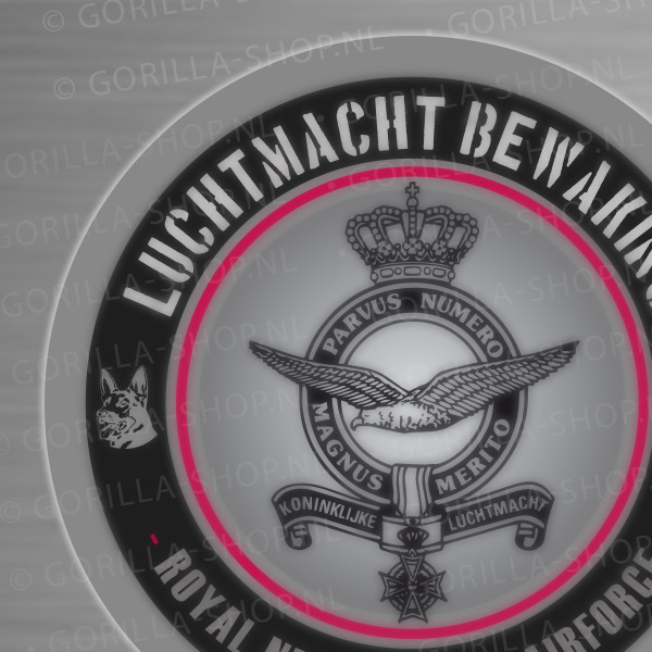 Luchtmacht BEWAKING sticker - grijs - Afbeelding 2