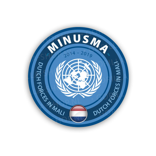 MINUSMA sticker – blauw
