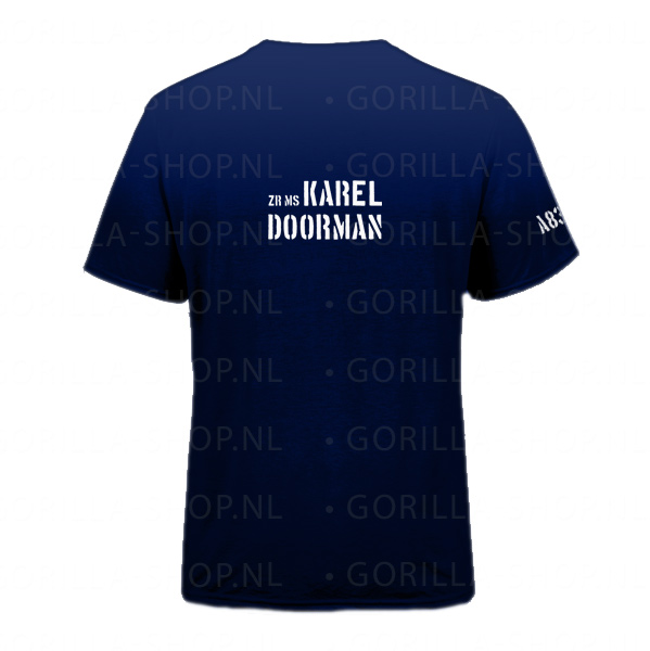 Marine - Karel Doorman A833 GRAFISCH t-shirt (Navy Blue) - Afbeelding 3