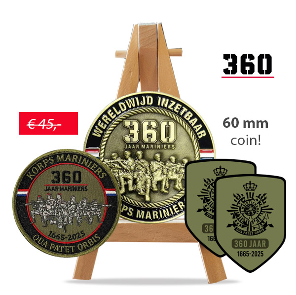 360 jaar Korps Mariniers- SPECIAL COIN KIT (Driepoot)