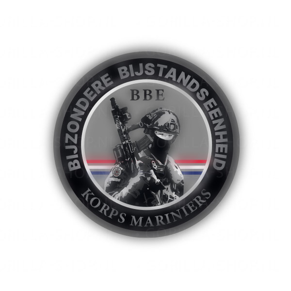 Mariniers Sticker – BBE (operator, grijs)