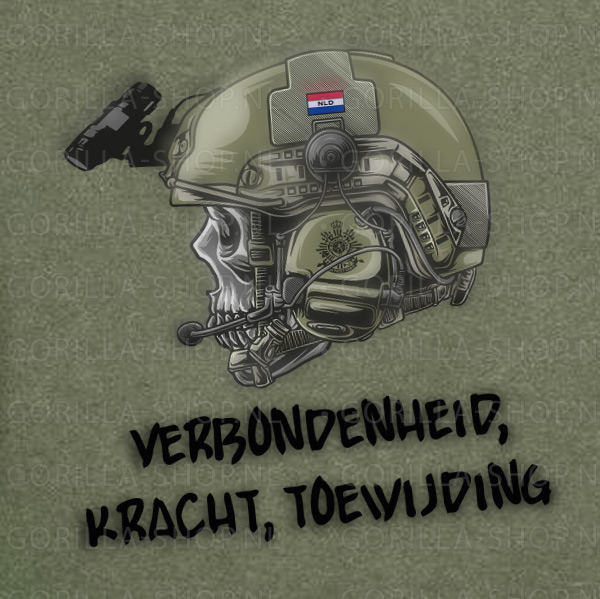 Marinier - Kernwaarden (Tactical Skull) t-shirt - Afbeelding 4