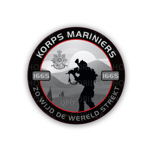 Mariniers Sticker - Mountains Black