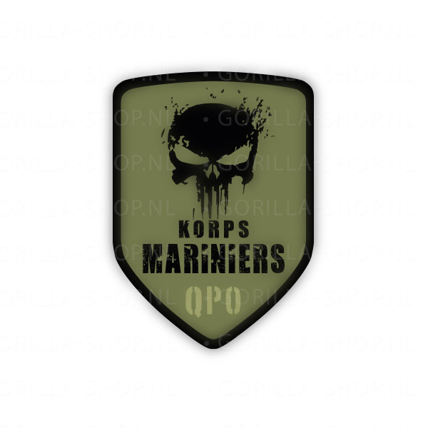 Mariniers Sticker Skull (schildvorm)