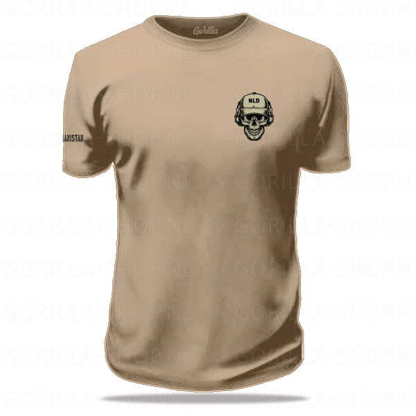 NLD Cap - Skull t-shirt (khaki)