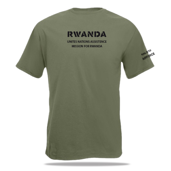 Rwanda UNAMIR GROEN t-shirt - Afbeelding 2