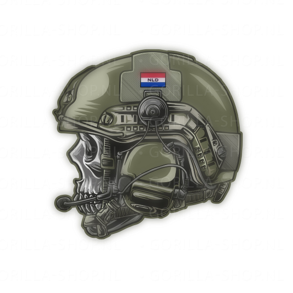 Tactical Skull sticker (UNIVERSEEL, 1 sticker)