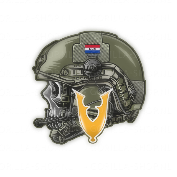 Tactical Skull sticker (VETERAAN, 1 sticker)