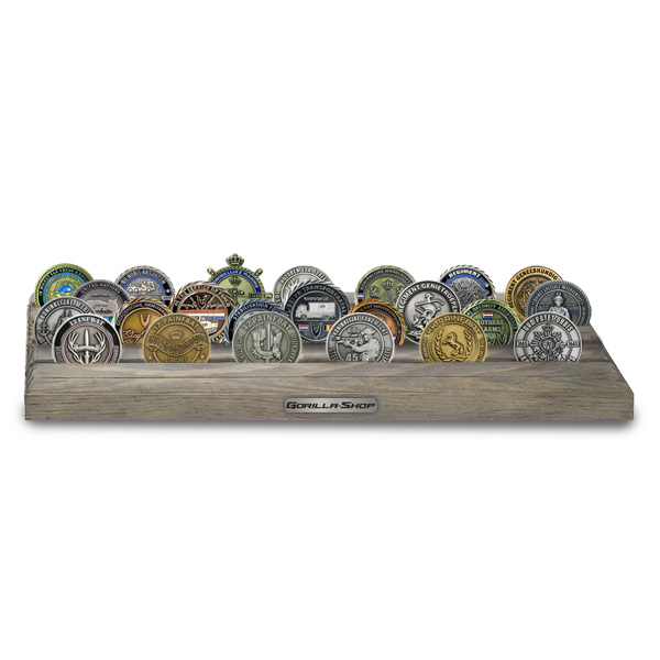 Coinhouder hout (tafelmodel)