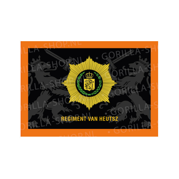 Van Heutsz sticker (zwart-oranje)