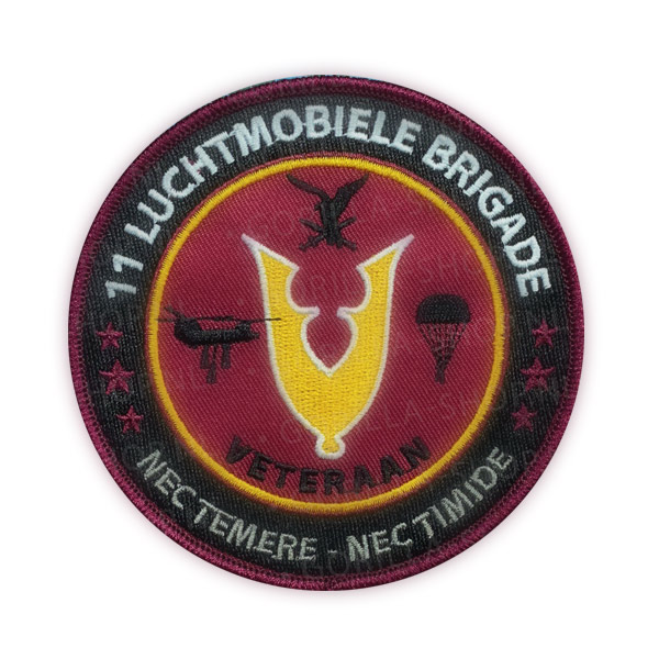 Veteraan Patch - 11 Luchtmobiele Brigade (rood)