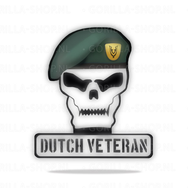 Veteraan - SKULL sticker (vrijstaand)