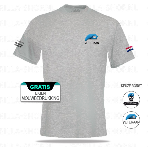 Veteraan V.N. T-shirt (zinkgrijs)